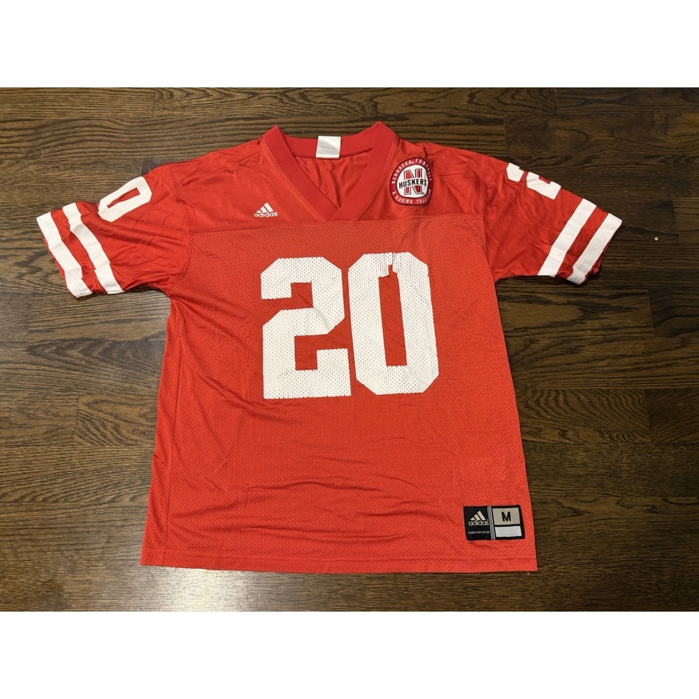 Adidas Nebraska Cornhuskers #20 Blank Rodgers Lucky Jersey Vintage Medium